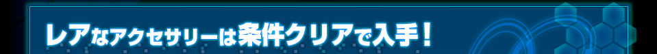 [レアなアクセサリーは条件クリアで入手！]